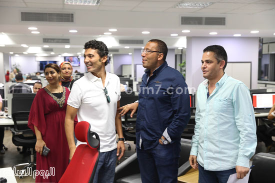 	خالد النبوى مع خالد صلاح وعبد الفتاح عبد المنعم -اليوم السابع -8 -2015